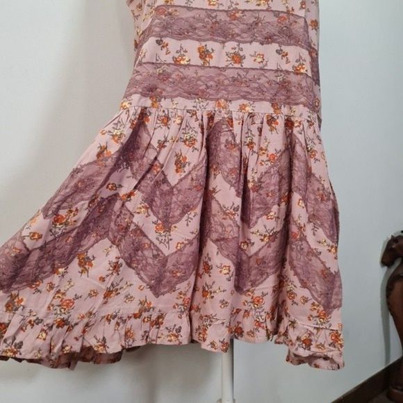 Logo Lavish Lori Goldstein Pink Floral Lace Sleeveless Tunic Top US 8 - Picture 5 of 15